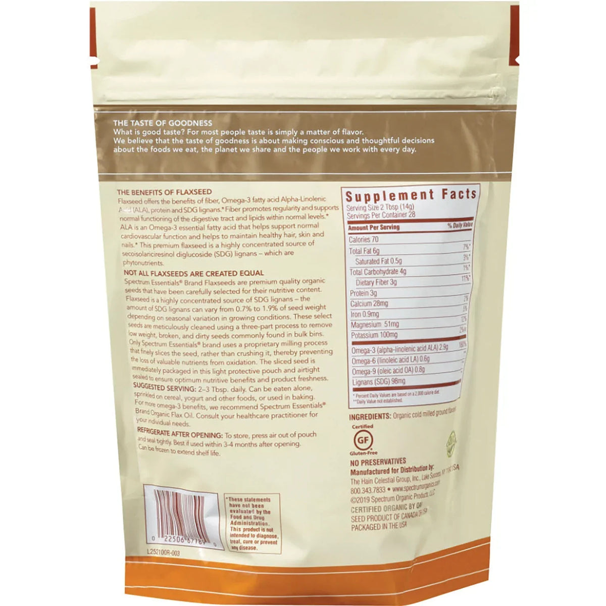 Organic Ground Premium Flaxseed