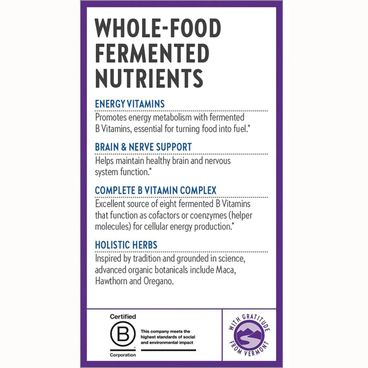 Fermented Coenzyme B Complex
