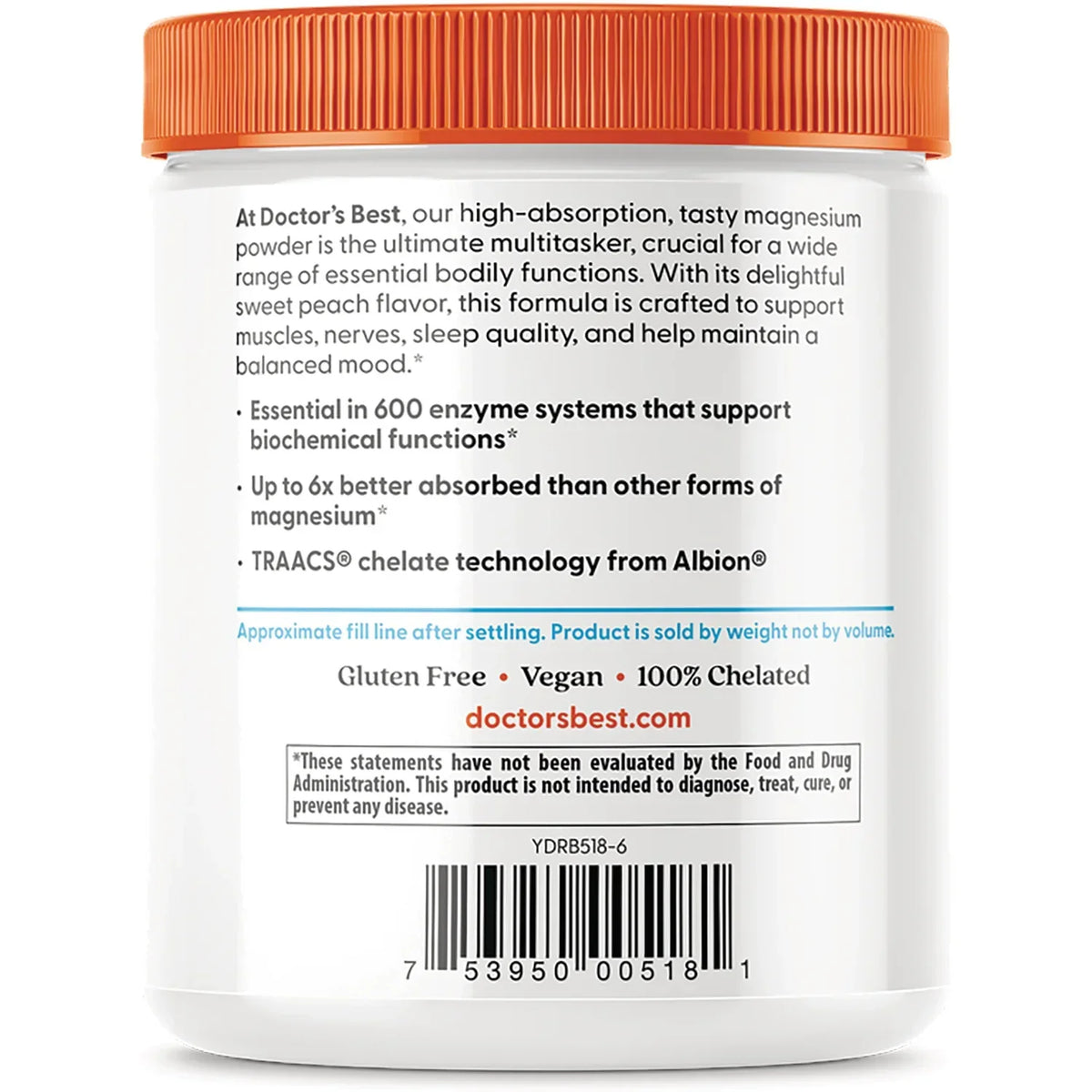 High Absorption Magnesium Powder Lysinate Glycinate- Sweet Peach