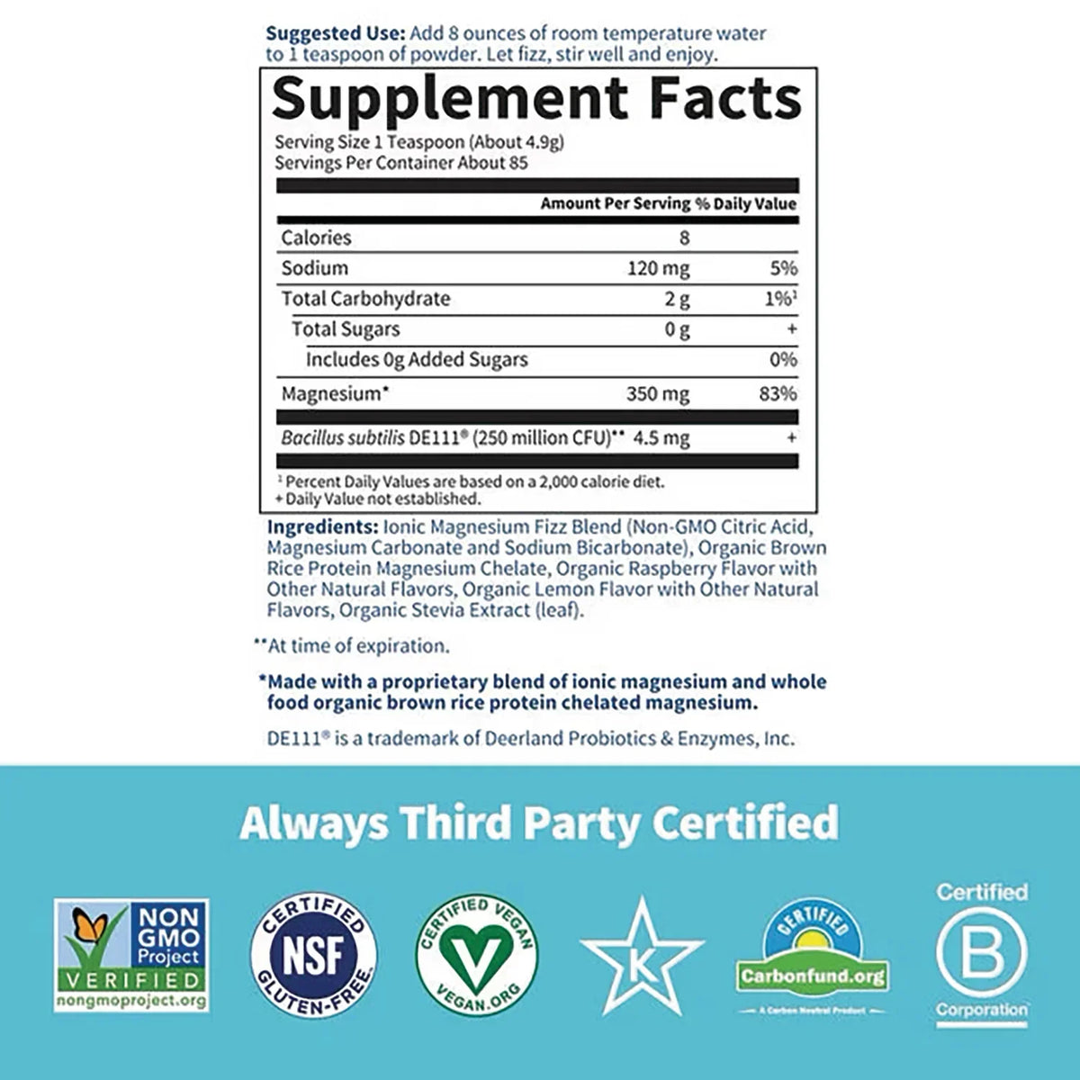 Dr. Formulated Whole Food Magnesium - Raspberry Lemon