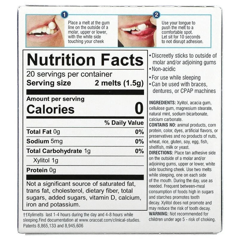 XyliMelts for Dry Mouth - Mild-Mint