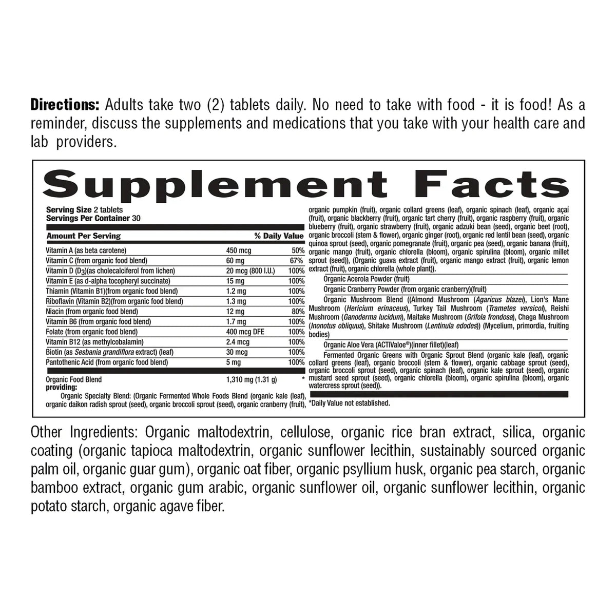 Realfood Organics Multivitamin For Women