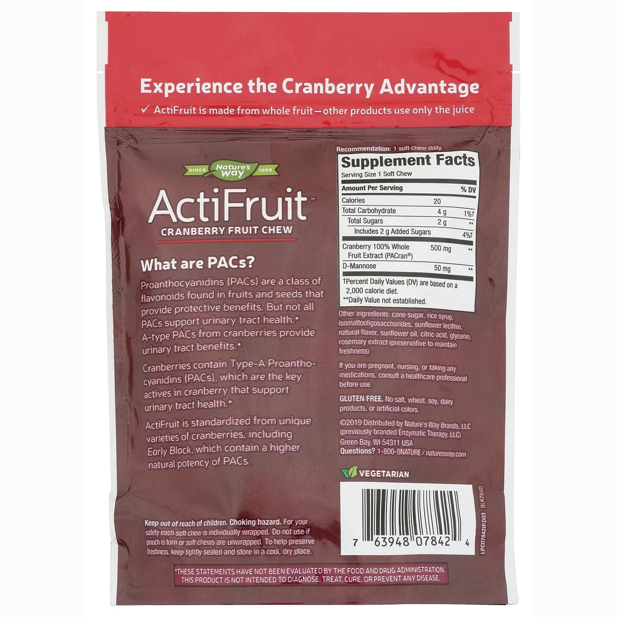 ActiFruit Cranberry Fruit Chew