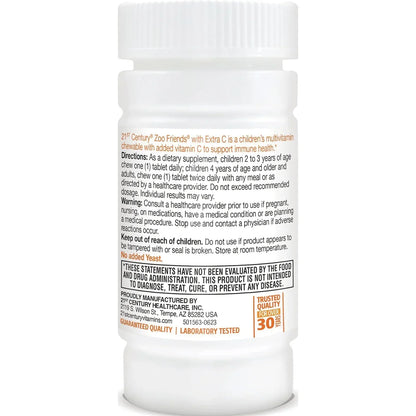 Zoo Friends with Extra C Children's Multivitamin - Orange