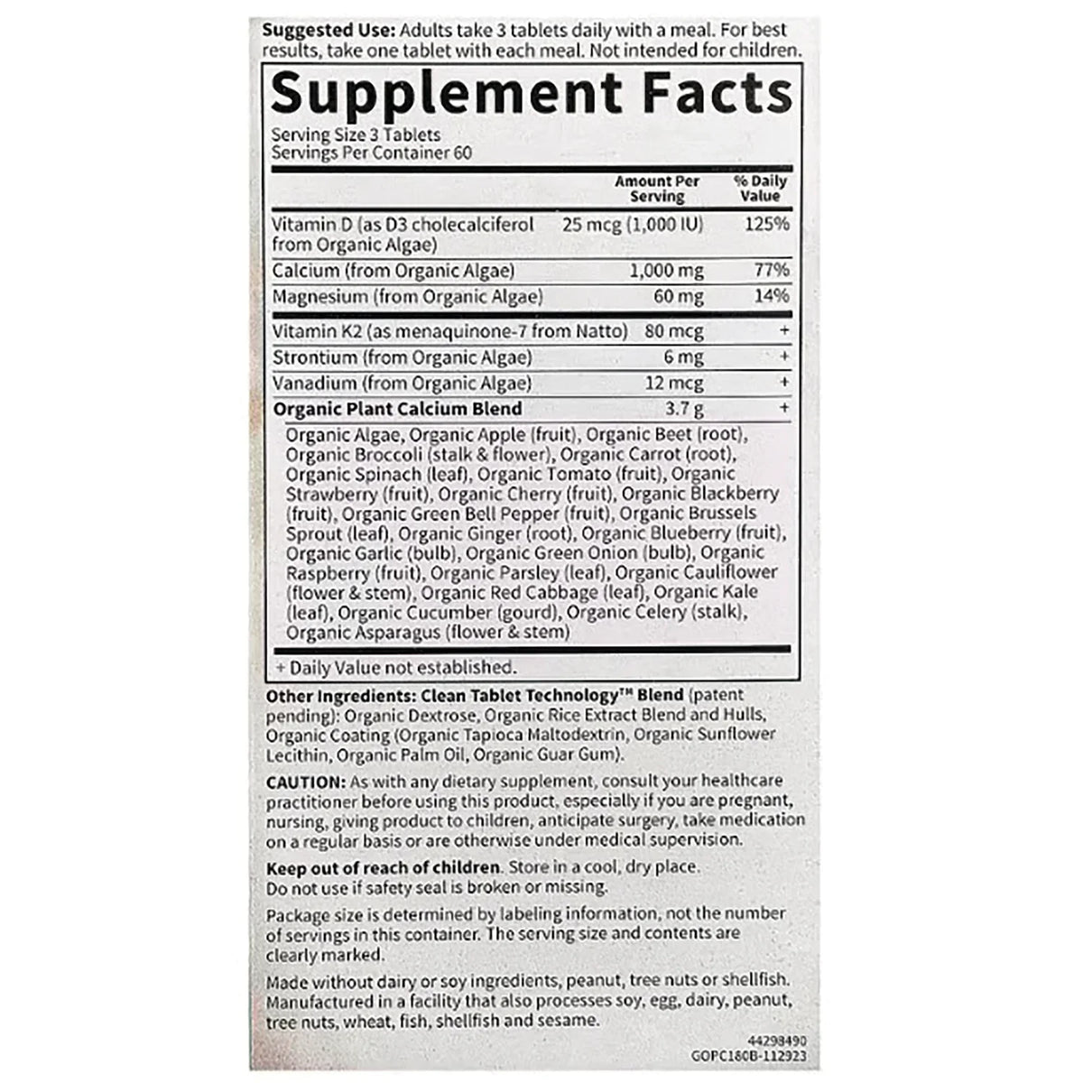 Organics Organic Plant Calcium
