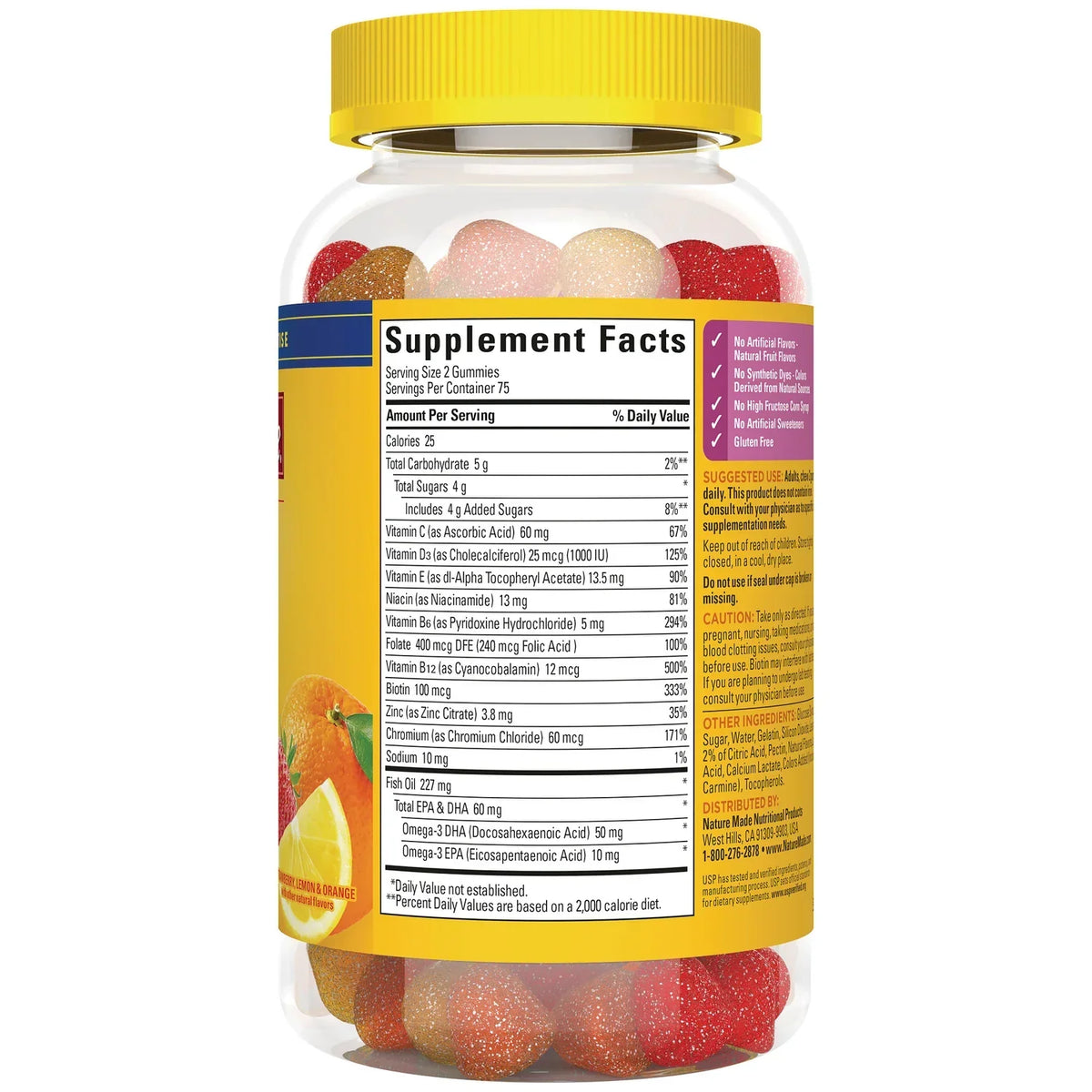 Multi + Omega-3 For Her Gummies - Strawberry, Lemon & Orange