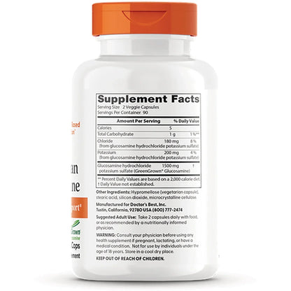 Vegan Glucosamine Sulfate with GreenGrown Glucosamine