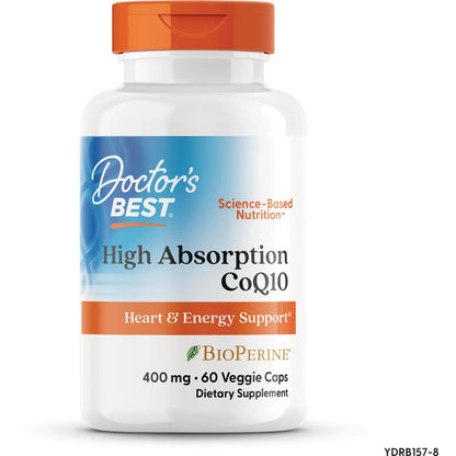 High Absorption CoQ10 with BioPerine 400mg Veggie Caps