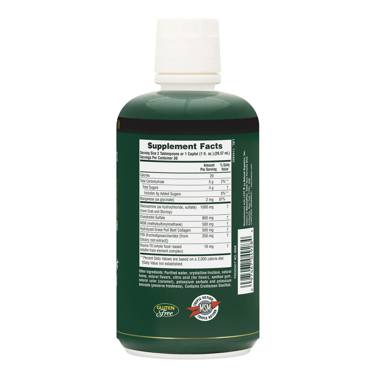 Glucosamine Chondroitn MSM Ultra RX-Joint Liquid - Honey Lemon