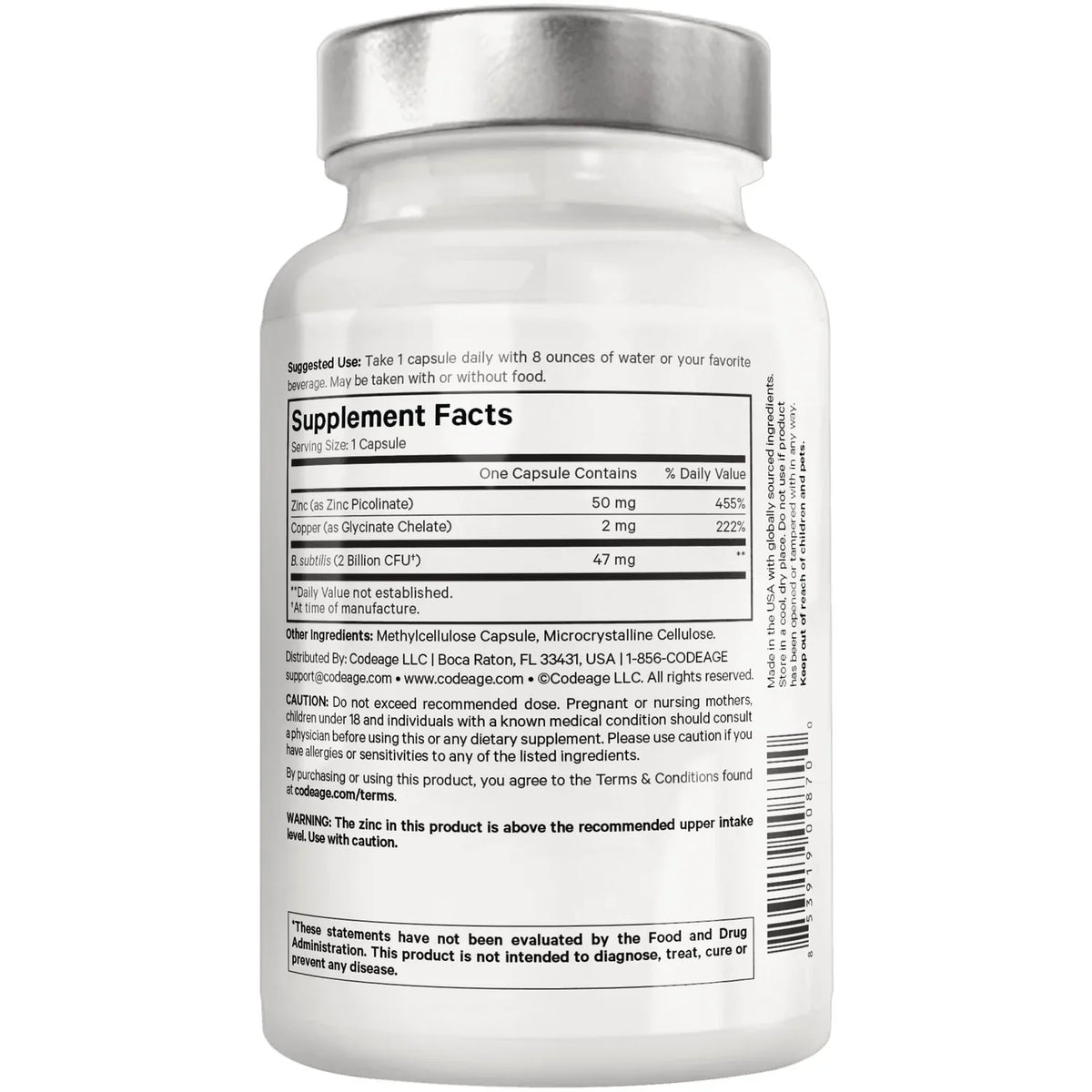 Amen Zinc/Copper + Probiotics