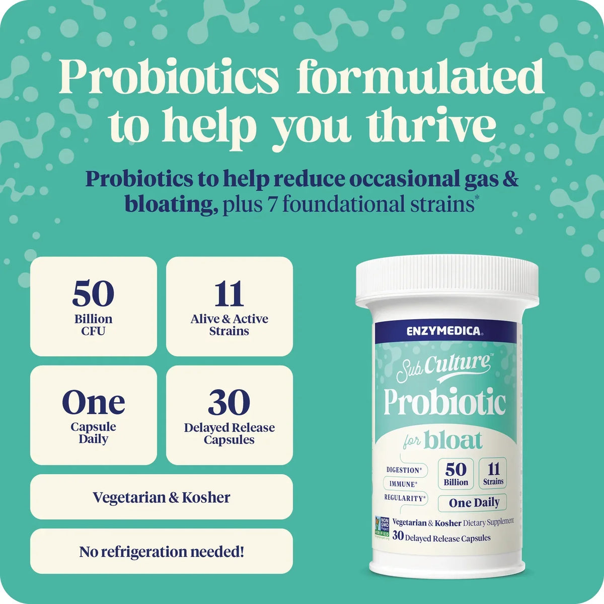 SubCulture Probiotic for Bloat
