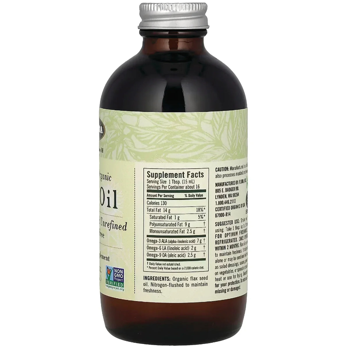 Certified Organic Flax Oil