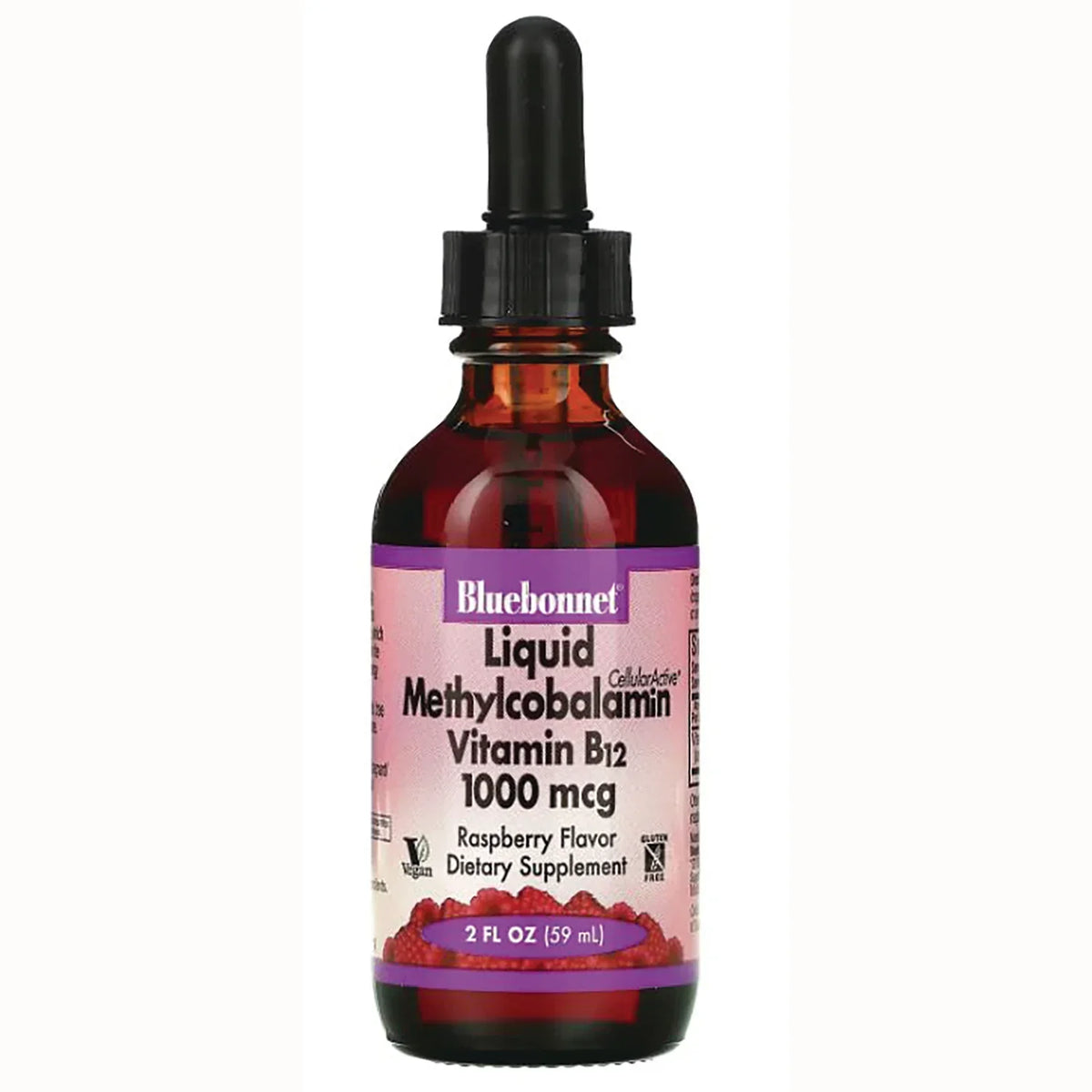 Liquid Methylcobalamin Vitamin B12 - Raspberry