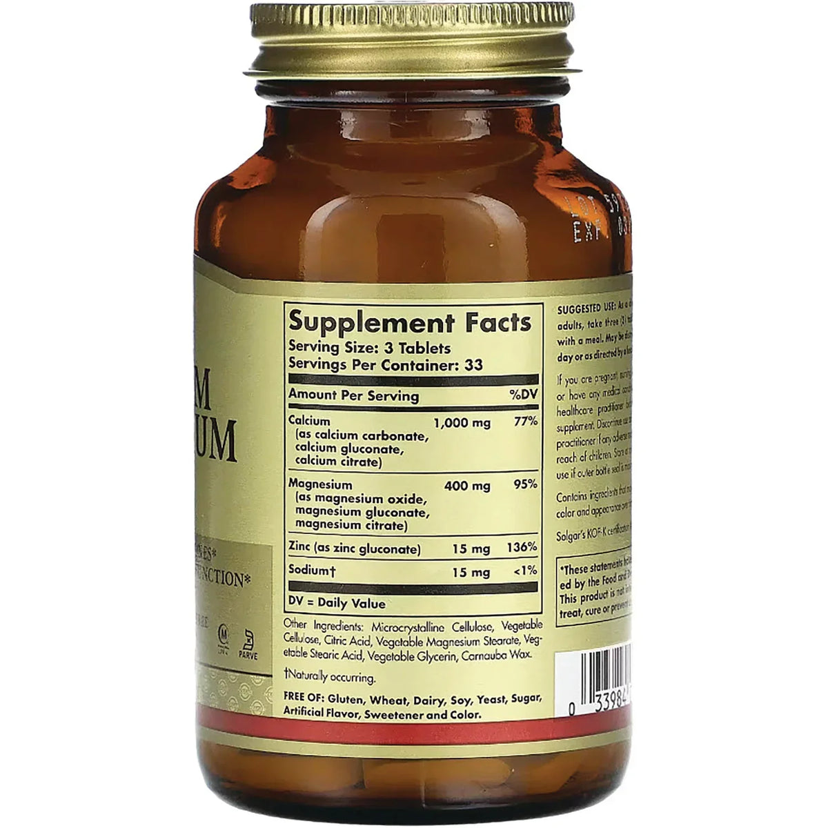 Calcium Magnesium Plus Zinc