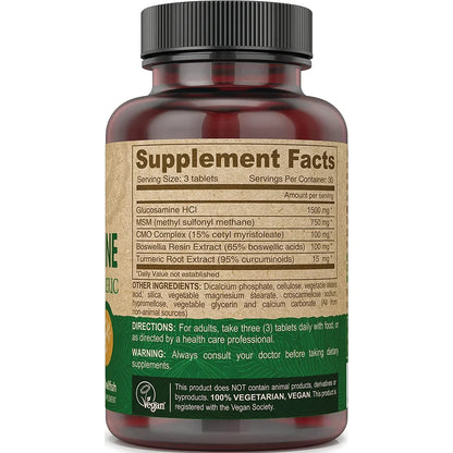 Vegan Glucosamine MSM-CMO-Turmeric