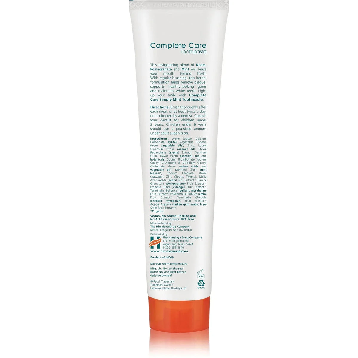 Botanique Complete Care Toothpaste - Simply Mint