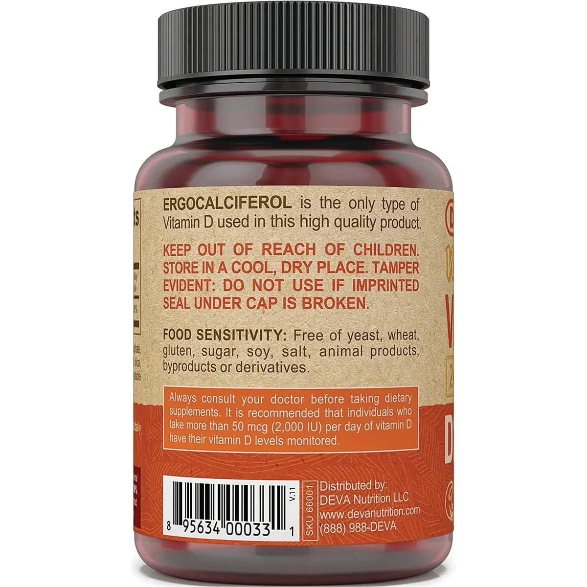 Vegan Vitamin D2 - Tiny Tablets