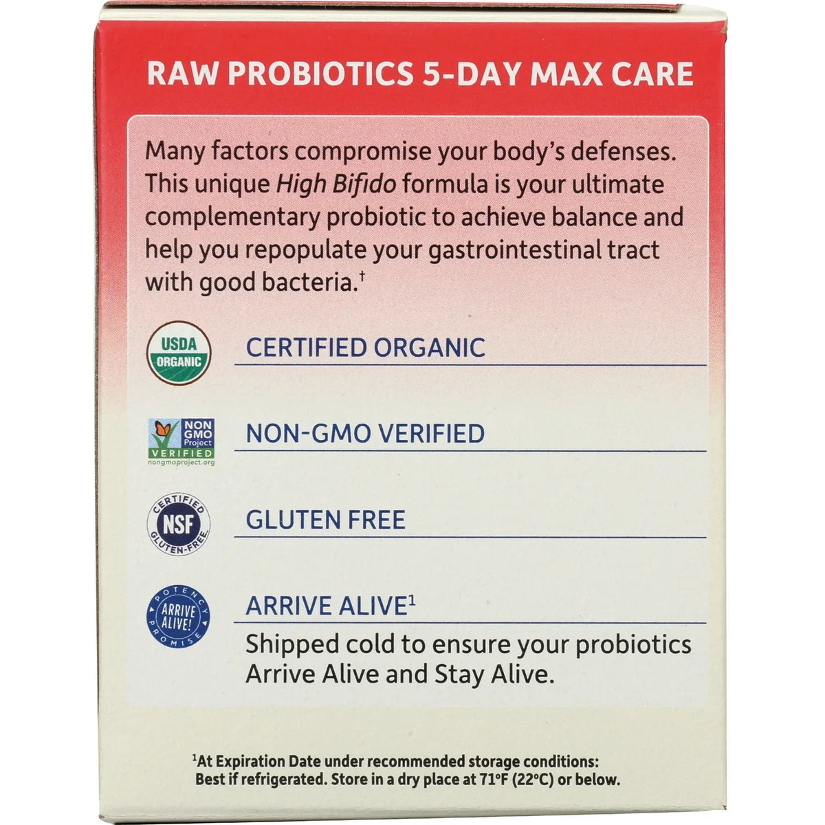 RAW Probiotics 5-Day Max Care