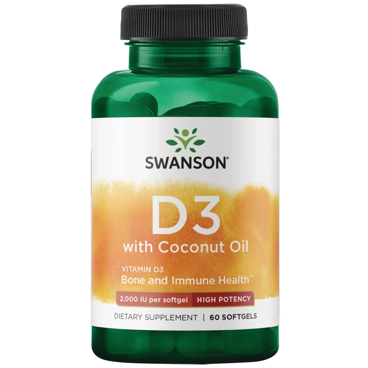 Vitamin D3 with Coconut Oil - High Potency