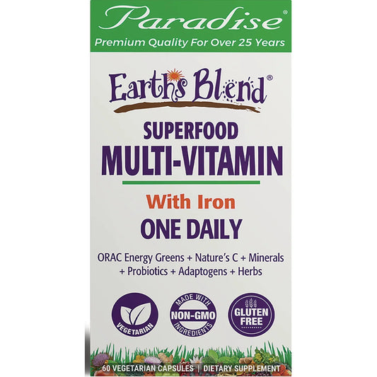 Earth's Blend One Daily Superfood Multivitamin with Iron