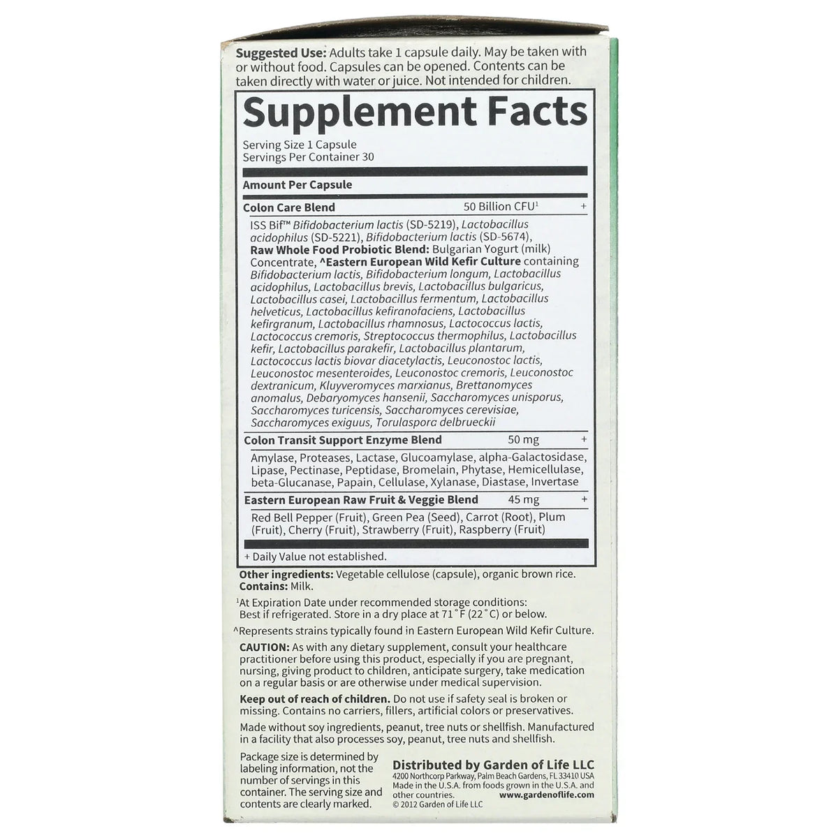 RAW Probiotics Colon Care