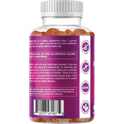 Sugar Free Folic Acid Gummies - Natural Orange