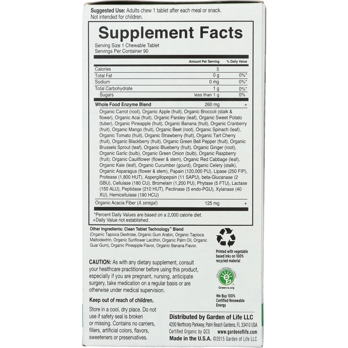 Dr. Formulated Enzymes Organic Digest+ - Tropical Fruit