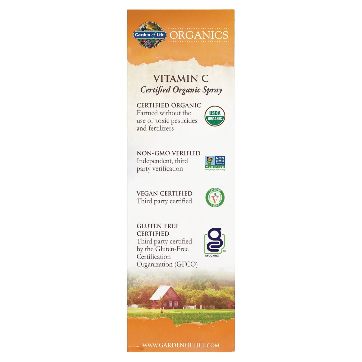 Organics Vitamin C Organic Spray - Orange-Tangerine