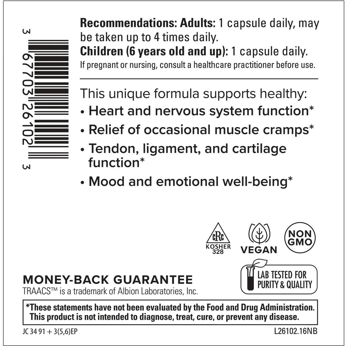 Terry Naturally BioActive Magnesium Complex with P-5-P and Zinc