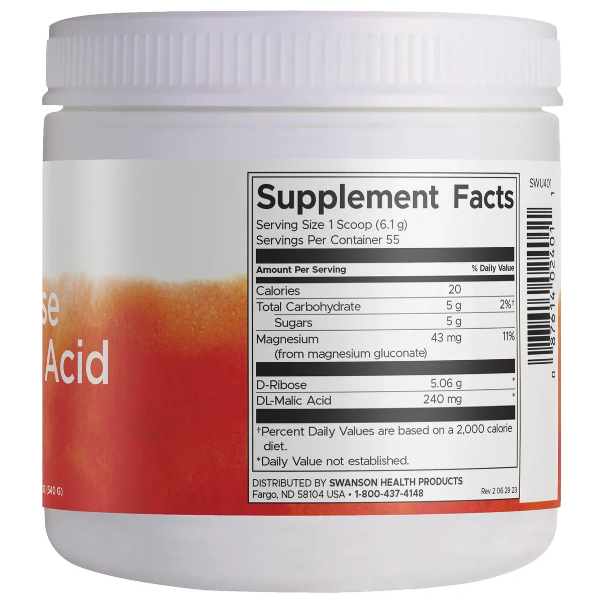 D-Ribose with Malic Acid Powder