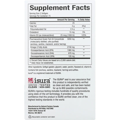 RxOmega-3 Factors Ultra Strength with Vitamin D3