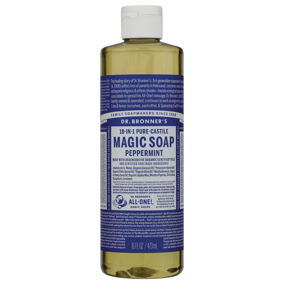18-in-1 Pure-Castile Magic Soap - Peppermint