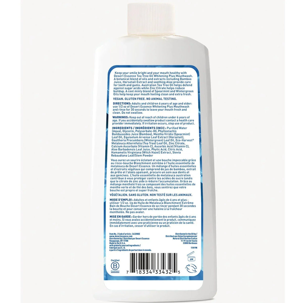 Tea Tree Oil Whitening Plus Mouthwash - Cool Mint
