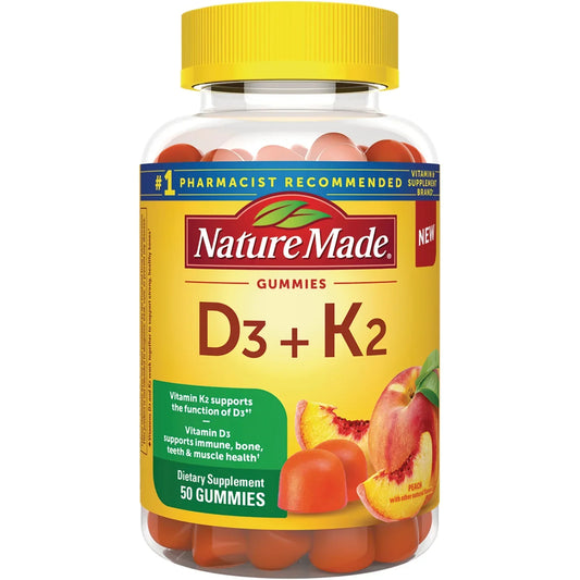 Vitamin D3 + K2 Gummies - Peach
