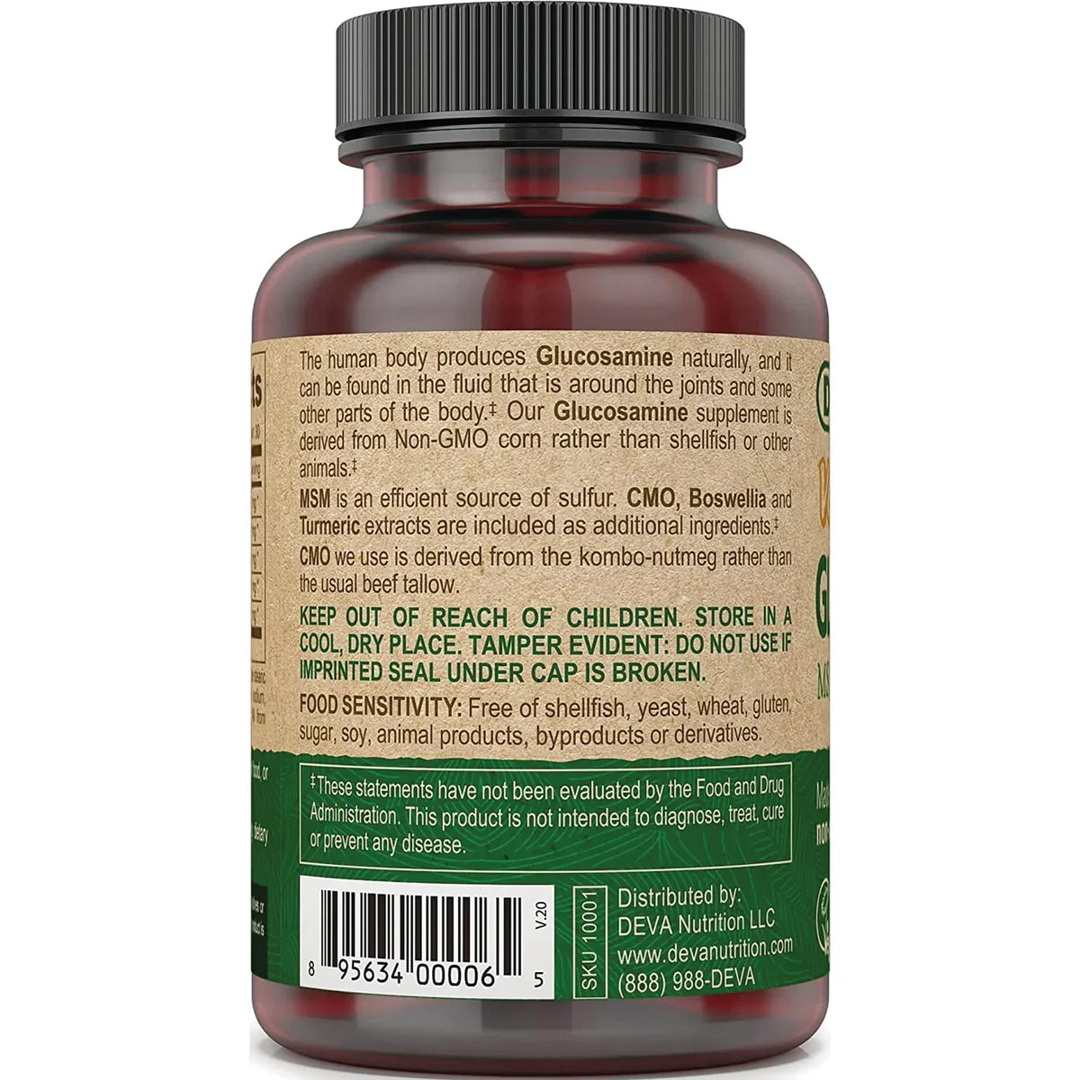 Vegan Glucosamine MSM-CMO-Turmeric