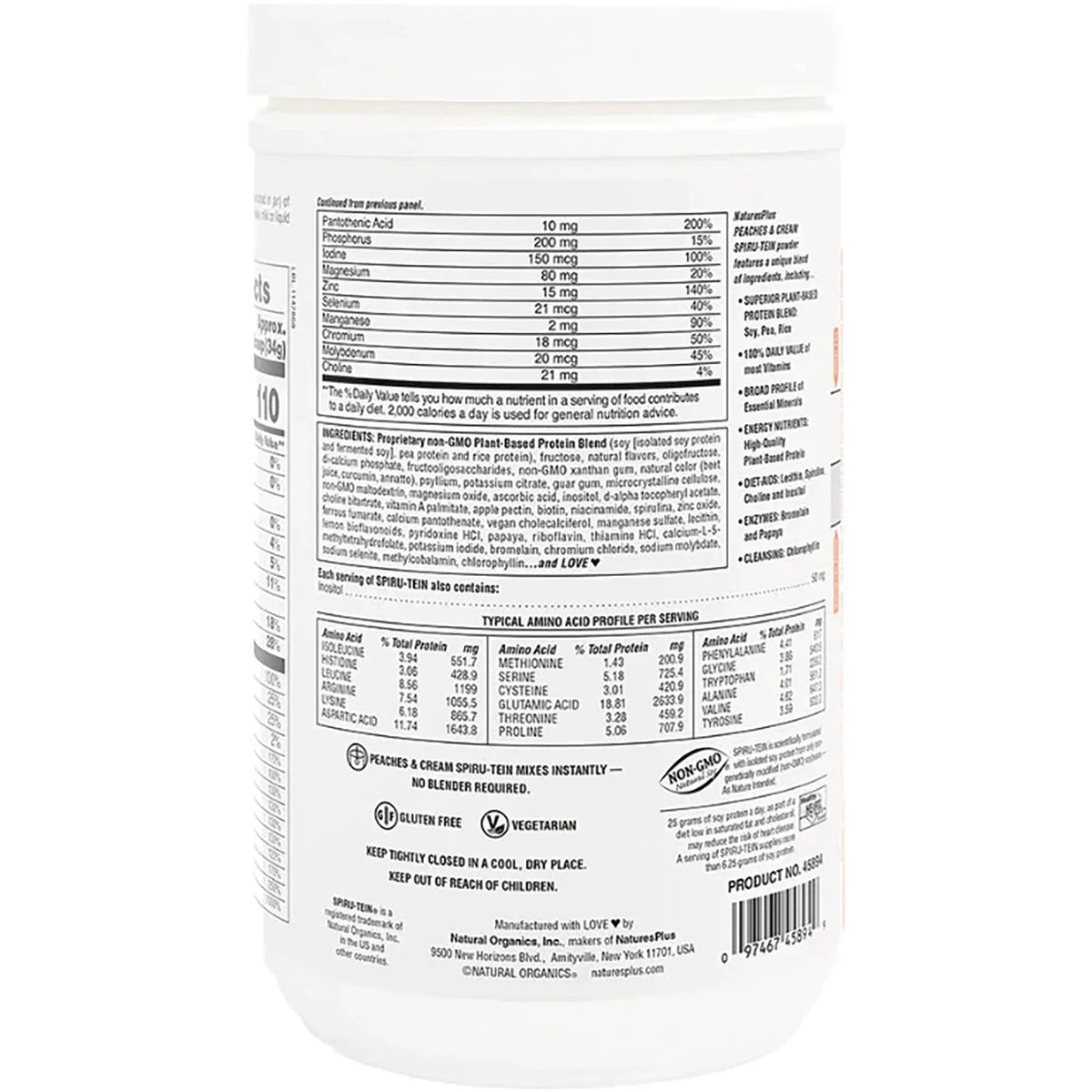 Spiru-Tein Protein Powder Meal - Peaches & Cream